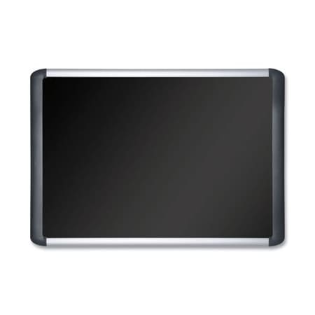 Bi-Silque MasterVisi, Black Fabric Bulletin Board, 48 X 72, Silver/black MVI270301